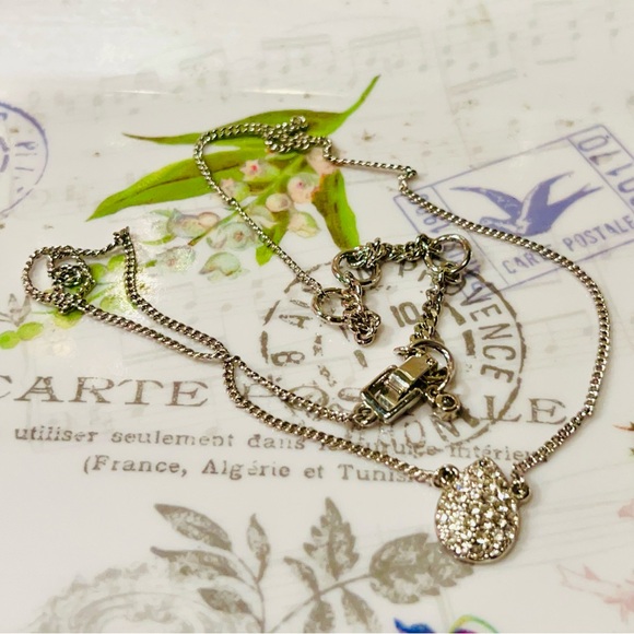 Givenchy Elegant Silver Pendant Necklace NWOT - Picture 9 of 11